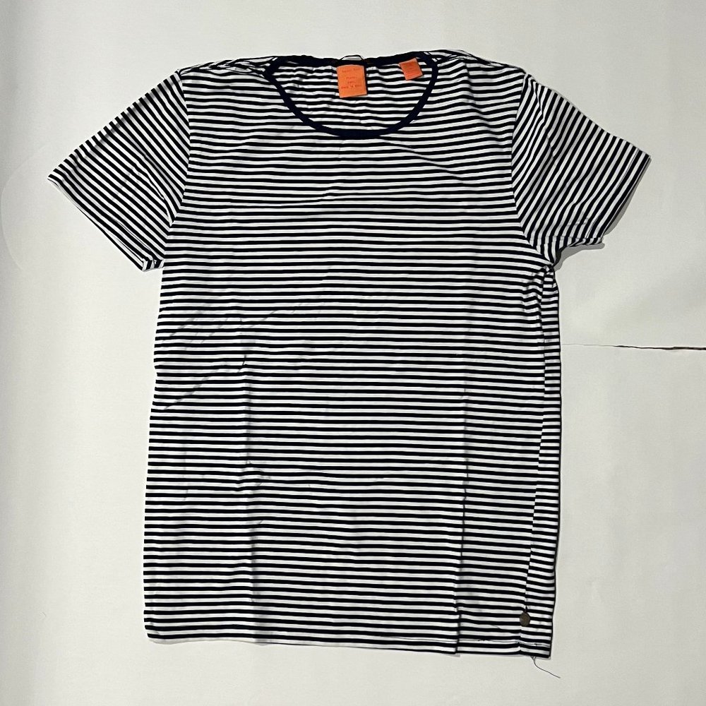 Scotch & Soda Blue and White Striped T-Shirt